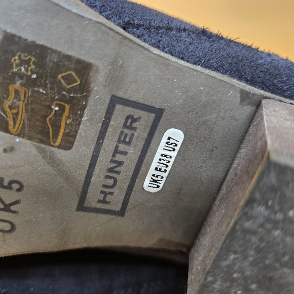 Hunter Original Refined Water Resistant Chelsea Suede Ankle Boots Women's Size 7 - Picture 9 of 9